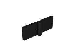 MEXEN - LUNAR pánty pre päťuhlú zástenu 2 ks pravé čierna (830-07-70-P)