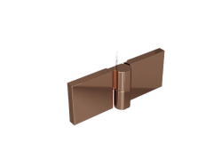 MEXEN - LUNAR pánty pre päťuhlú zástenu 2 ks pravé ružové zlato (830-07-60-P)