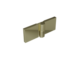 MEXEN - LUNAR pánty pre päťuhlú zástenu 2 ks pravé zlatá (830-07-50-P)