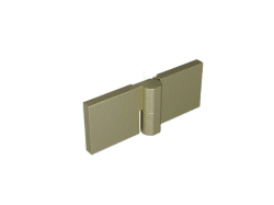 MEXEN - LUNAR pánty pre päťuhlú zástenu 2 ks pravé zlatá kartáčovaná (830-07-55-P)