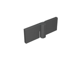 MEXEN - LUNAR pánty pre päťuhlú zástenu 2 ks pravej grafit metal (830-07-95-P)