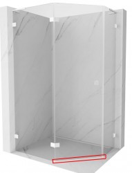 MEXEN - LUNAR prahová lišta rovná 100 cm 1 ks biela (830-13-20)