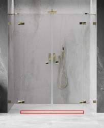 MEXEN - LUNAR prahová lišta rovná 200 cm zlatá (830-03-50)