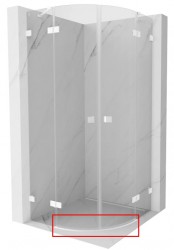 MEXEN - LUNAR prahová lišta štvrťkruh 1 ks biela (830-02-20)