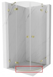 MEXEN - LUNAR prahová lišta štvrťkruh 1 ks zlatá (830-02-50)