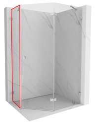 MEXEN - LUNAR (S+1) sklo 080x200 cm 8 mm, transparentné, ľavá (831-000-080-00-00-L)