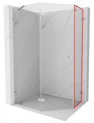 MEXEN - LUNAR (S+1) sklo 080x200 cm 8 mm, transparentné, pravé (831-000-080-00-00-P)