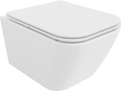 MEXEN - Madox Závesná WC misa Rimless vrátane sedátka s slow, Duroplast, biela (30154000)