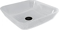 MEXEN - Mika sklenené umývadlo na dosku 40 x 40, transparent (24104000)