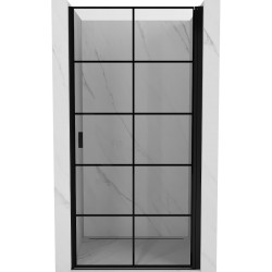 MEXEN - MIST dverná časť (1d) 100x200 cm 6mm čierna, dekor, pravé (8A2-100-000-70-77-P)