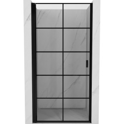 MEXEN - MIST dverná časť (1d) 70x200 cm 6mm čierna, dekor, ľavé (8A2-070-000-70-77-L)