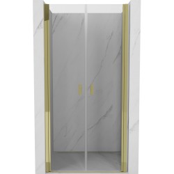 MEXEN - MIST dverná časť (d+d) 110x200 cm 6mm zlatá, číra (8A7-110-000-50-00)