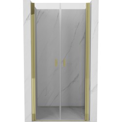 MEXEN - MIST dverná časť (d+d) 95x200 cm 6mm zlatá, číra (8A7-095-000-50-00)