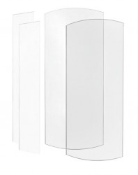 MEXEN - MIST dverná časť štvrťkruhová (2d2s) 90x90x200 cm 6mm, číra (8A33-090-090-00-00)