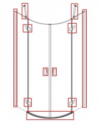 MEXEN - MIST montážna sada pre 8A33, meď kartáčovaná (8A33-65)
