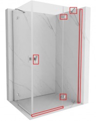 MEXEN - MIST montážna sada pre 8A5, chróm, pravá (8A5-01-P)