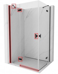 MEXEN - MIST montážna sada pre 8A5, čierna, ľavá (8A5-70-L)