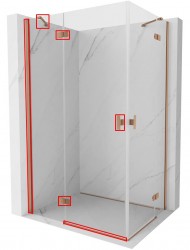 MEXEN - MIST montážna sada pre 8A5, meď kartáčovaná, ľavá (8A5-65-L)