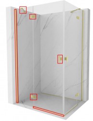 MEXEN - MIST montážna sada pre 8A5, zlatá kartáčovaná, ľavá (8A5-55-L)