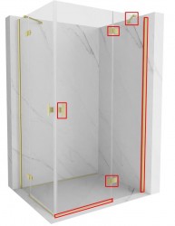 MEXEN - MIST montážna sada pre 8A5, zlatá kartáčovaná, pravá (8A5-55-P)