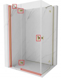 MEXEN - MIST montážna sada pre 8A5, zlatá, ľavá (8A5-50-L)