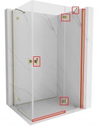 MEXEN - MIST montážna sada pre 8A5, zlatá, pravá (8A5-50-P)