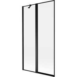 MEXEN - MIST vaňová zástena 100x150 cm 6mm f+s, čierna, okraj, ľavá (8A9-100-011-70-70-L)