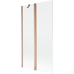 MEXEN - MIST vaňová zástena 100x150 cm 6mm f+s, meď kartáčovaná, číra (8A9-100-011-65-00)