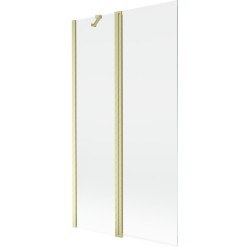 MEXEN - MIST vaňová zástena 100x150 cm 6mm f+s, zlatá kartáčovaná, číra (8A9-100-011-55-00)