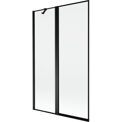 MEXEN - MIST vaňová zástena 110x150 cm 6mm f+s, čierna, okraj, ľavá (8A9-110-011-70-70-L)