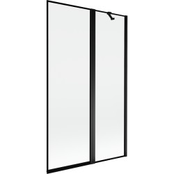 MEXEN - MIST vaňová zástena 110x150 cm 6mm f+s, čierna, okraj, pravá (8A9-110-011-70-70-P)