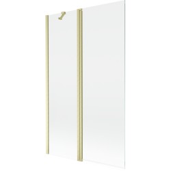 MEXEN - MIST vaňová zástena 110x150 cm 6mm f+s, zlatá kartáčovaná, číra (8A9-110-011-55-00)