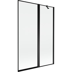 MEXEN - MIST vaňová zástena 120x150 cm 6mm f+s, čierna, okraj, pravá (8A9-120-011-70-70-P)