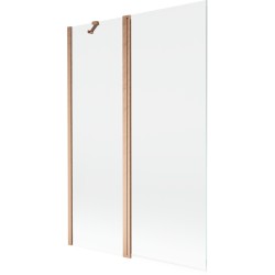 MEXEN - MIST vaňová zástena 120x150 cm 6mm f+s, meď kartáčovaná, číra (8A9-120-011-65-00)