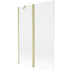 MEXEN - MIST vaňová zástena 120x150 cm 6mm f+s, zlatá kartáčovaná, číra (8A9-120-011-55-00)