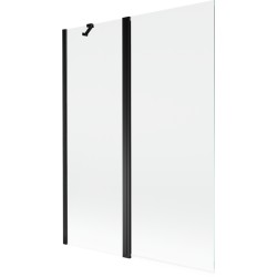 MEXEN - MIST vaňová zástena 130x150 cm 6mm f+s, čierna, číra (8A9-130-011-70-00)