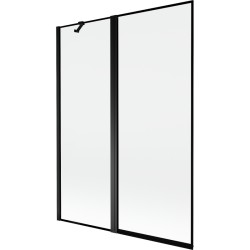 MEXEN - MIST vaňová zástena 130x150 cm 6mm f+s, čierna, okraj, ľavá (8A9-130-011-70-70-L)