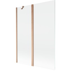 MEXEN - MIST vaňová zástena 130x150 cm 6mm f+s, meď kartáčovaná, číra (8A9-130-011-65-00)