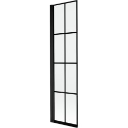 MEXEN - MIST vaňová zástena 50x150 cm 6mm 1-s, čierna, dekor, ľavá (8A9-050-001-70-77-L)