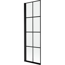 MEXEN - MIST vaňová zástena 60x150 cm 6mm 1-s, čierna, dekor, ľavá (8A9-060-001-70-77-L)