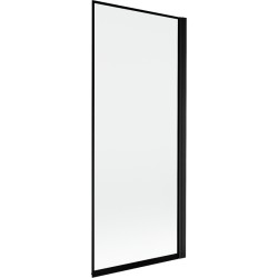 MEXEN - MIST vaňová zástena 80x150 cm 6mm 1-s, čierna, okraj, pravá (8A9-080-001-70-70-P)