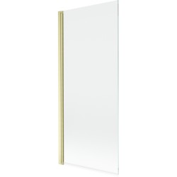 MEXEN - MIST vaňová zástena 80x150 cm 6mm 1-s, zlatá kartáčovaná, číra (8A9-080-001-55-00)