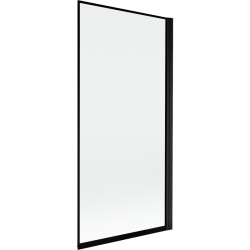 MEXEN - MIST vaňová zástena 90x150 cm 6mm 1-s, čierna, okraj, pravá (8A9-090-001-70-70-P)