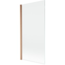 MEXEN - MIST vaňová zástena 90x150 cm 6mm 1-s, meď kartáčovaná, číra (8A9-090-001-65-00)