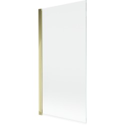 MEXEN - MIST vaňová zástena 90x150 cm 6mm 1-s, zlatá, číra (8A9-090-001-50-00)