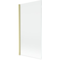 MEXEN - MIST vaňová zástena 90x150 cm 6mm 1-s, zlatá kartáčovaná, číra (8A9-090-001-55-00)