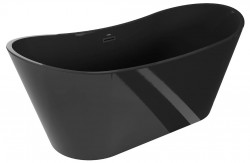 MEXEN - Montana voľne stojaca vaňa 170 x 80 cm čierna bez krytky prepadu a zátky (52011708070-SS)