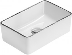 MEXEN - Nadiaumývadlo na dosku 36 x 23, bélá/čierna hrana (21613607)