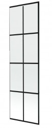 MEXEN - NEXT sklo k vanové zástěně 80x150 fix 6mm, černý dekor (895-080-000-00-77)