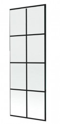 MEXEN - NEXT sklo k vaňovej zástene 100x150 fix 6mm, čierny dekor (895-100-000-00-77)